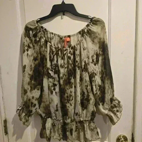 X114 alway sunny by sunny Leigh's ruffle peasant shirt size xl - Picture 2 of 7